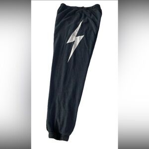 Aviator Nation Sweatpants Adult Sz M Charcoal Gray Lightning Bolt  Joggers USA
